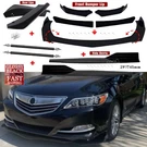 For Acura Rlx 2014-2020 Black Front Bumper Spoiler Body+side Skirt+rear Lip. Fixed Price $88.34.