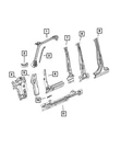 Genuine Mopar B-pillar Reinforcement Right 68506620AA. Fixed Price $200.90.