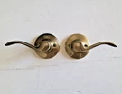 Lot Of 2 Kwikset Saxton Left Right Hand Lh Rh Dummy Inactive Lever Antique Brass. Fixed Price $21.99.