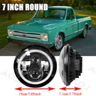 Pair 7 Inch Black Led Headlights With Halo Drl Fit Chevy C10 C20 K10 K20 Pickup. Fixed Price $77.69.