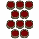 World American M-MS35387-1 Reflector, 3", Round, Red Lens, Steel Housing. Fixed Price $78.60.