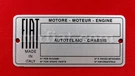 Fiat Id Plate New. Fixed Price $38.00.