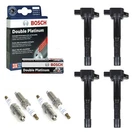 Ignition Coil & Bosch Platinum Spark Plug Set For Honda Element Civic Cr-v UF311. Fixed Price $94.40.