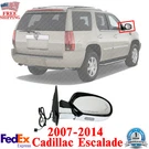 Right Passenger Side Mirror Power Fold Heated Primed For 07-14 Cadillac Escalade. Fixed Price $227.58.