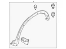 Genuine Mazda Wheel Opening Molding KB7W-51-W50F-8N. Fixed Price $78.37.