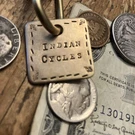 Indian Cycles Chief Scout Motorcycle Brass Key Fob. Fixed Price $28.50.