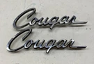 1974 1975 1976 Mercury Cougar Script Emblem Fender Pair Fomoco. Fixed Price $29.99.