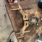1967-1969 Ford Mustang Fastback Coupe Convertible Orig 6-CYL 200 Motor Brackets. Fixed Price $40.00.