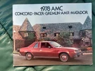 Amc Nos 78 Dealer Book Concord Amx Pacer Gremlin Matador Barcelona. Fixed Price $12.99.