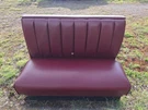 Vintage Single Dark Red Restuarant Style Booth. Fixed Price $56.25.