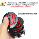 Set Of 4PCS Black/red 69MM/2.72IN Wheel Center Caps Fits Most Models Honda. Fixed Price $12.14.