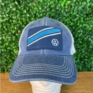 Adult Volkswagen Patch Stripe Hat Trucker Snapback Cap. Fixed Price $20.00.