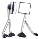 Chrome Pair Side View Hood Mirrors Black W/ Arm For 2002&NEWER International. Fixed Price $93.64.