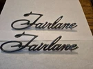 Pair Original Vintage 1968 Ford Fairlane Script Emblem Badge C8OB-54291B62-A. Fixed Price $25.00.