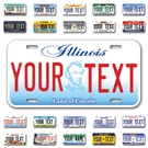 Custom State License Plates With Personalized Text Car 12X6- Moto 7X4 Bike 6X3. Fixed Price $17.99.