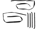 Trq 64WB25H Door Window Belt Weatherstrip Kit Fits 1981-1986 Gmc K2500 Suburban. Fixed Price $88.02.