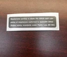 1968, 69 70 Chrysler Plymouth Dodge All Safety Act Door Jamb Decal New Mopar Usa. Fixed Price $11.90.