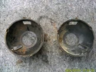 1969 Mustang Head Lamp Ajusting Buckets Original Set. Fixed Price $38.00.