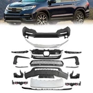 Front Bumper Cover Kit W/grille Chrome/skid Plate/trim For Honda Pilot 2019-2022. Fixed Price $739.99.