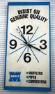 Rigid Plastic Garage Advertising Clock Merit Mufflers Pipes Converters Functions. Fixed Price $179.99.