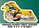 Foulger Ford Dealer Vintage 90'S Glossy Vinyl Decal Sticker-drag Racing. Fixed Price $10.11.