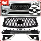 Front Lower Upper Grille+fog Light Covers Chrome For 2018-2022 Infiniti Q50 Luxe. Fixed Price $119.99.