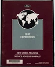 Oem 1997 Ford Expedition New Model Training Service Advisor Pamphlet. Fixed Price $9.99.