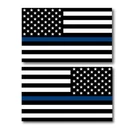 Thin Blue Line American And Reversed Flag Magnet Decal, 3X5 In, Opposing 2 Pack. Fixed Price $10.99.
