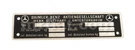 Mercedes 190 Sl Car Type Plate 147 X 38 Mm New. Fixed Price $128.00.
