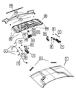 Genuine Mopar Hood Bezel Left 5028795AB. Fixed Price $73.26.
