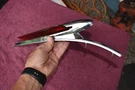 1946-47 Oldsmobile Red Lucite / Chrome Hood Ornament Nice Original 418733. Fixed Price $225.00.