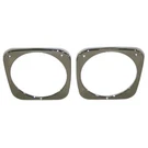 Pair Of Chrome Steel Headlight Bezels Fits 1964-66 Chevy C/k Pickup Suburban. Fixed Price $81.91.