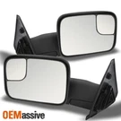 Fit 02-08 Ram 1500 2500 3500 Manual Rotatable Towing Trailer Side Mirrors L+r. Fixed Price $54.99.