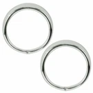 Empi 9479 Chrome Headlight Rings Pair, Fits Vw Bug 1967-79, Ghia, Bus, Type 3. Fixed Price $42.95.