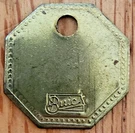 Vintage Automotive Tool Check Brass Blank Tag: Buick Motor Car. Fixed Price $9.00.