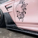 2X Side Skull Roses Grim Reaper Hell Rider Death Tribal Fender Car Vinyl Decal. Fixed Price $59.99.
