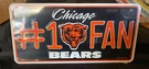 Rico Nfl Chicago Bears Number One Fan License Plate. Fixed Price $12.95.