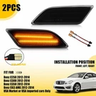 For Mercedes Benz C250 C300 C350 12-14 Led Side Bumper Marker Amber Smoke Ea. Fixed Price $19.94.