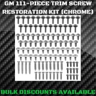 Gm Chevrolet #8 Interior Exterior Molding Bezel Grille Engine Bay Trim Screw Kit. Fixed Price $29.95.