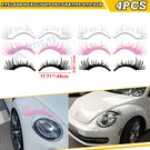 2 Pairs Car Headlight Eyelashes Stickers Fake Decal For Porsche Vw Beetle Fiat. Fixed Price $12.98.