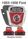 1953 1954 1955 1956 Ford Pickup Truck Hood Emblem Badge With Molded Rubber Pad. Fixed Price $59.88.