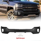 Black Steel Front Bumper For 2016-2018 Chevy Silverado 1500 W/fog Light Holes. Fixed Price $144.00.