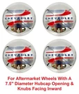 (SET/4) Hubcaps For 1941-1948 Chevy Car Truck W/ 7.5" Dia Opening. Fixed Price $254.99.