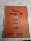Gmc Trucks Preliminary Instruction Manual Models 5500-9000 X6004A Shop Book 1960. Fixed Price $18.35.