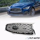 Fits 2018-2022 23 Infiniti Q50 Chrome Bezel Front Bumper Upper Grille Mesh. Fixed Price $60.99.