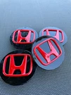 For Honda Wheel Center Black Red Logo Hubcaps 69MM/2.72IN (set Of 4PC) New. Fixed Price $9.97.