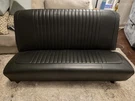 1966 Ford Fairlane 500 Hardtop Rear Bench Seat Oem Reupholstered Black Leather. Fixed Price $1000.00.