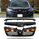 3PCS Fit 2014-2018 Subaru Forester Sti Style Front Upper Grille With Lights Set. Fixed Price $135.00.