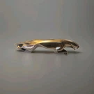 Vtg 3" W/base Jaguar Leaper Leaping Hood Ornament Chrome Cat. Fixed Price $39.00.