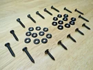 (27 Pcs) Black Interior Screws/finishing Washers! For Old School/classic Cars. Fixed Price $12.00.